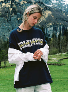 CREST IS-NESS FOLK MUSIC T-Shirt - Navy