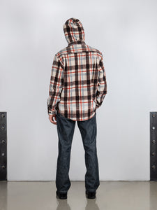 Detachable Hood Plaid Corduroy Jacket