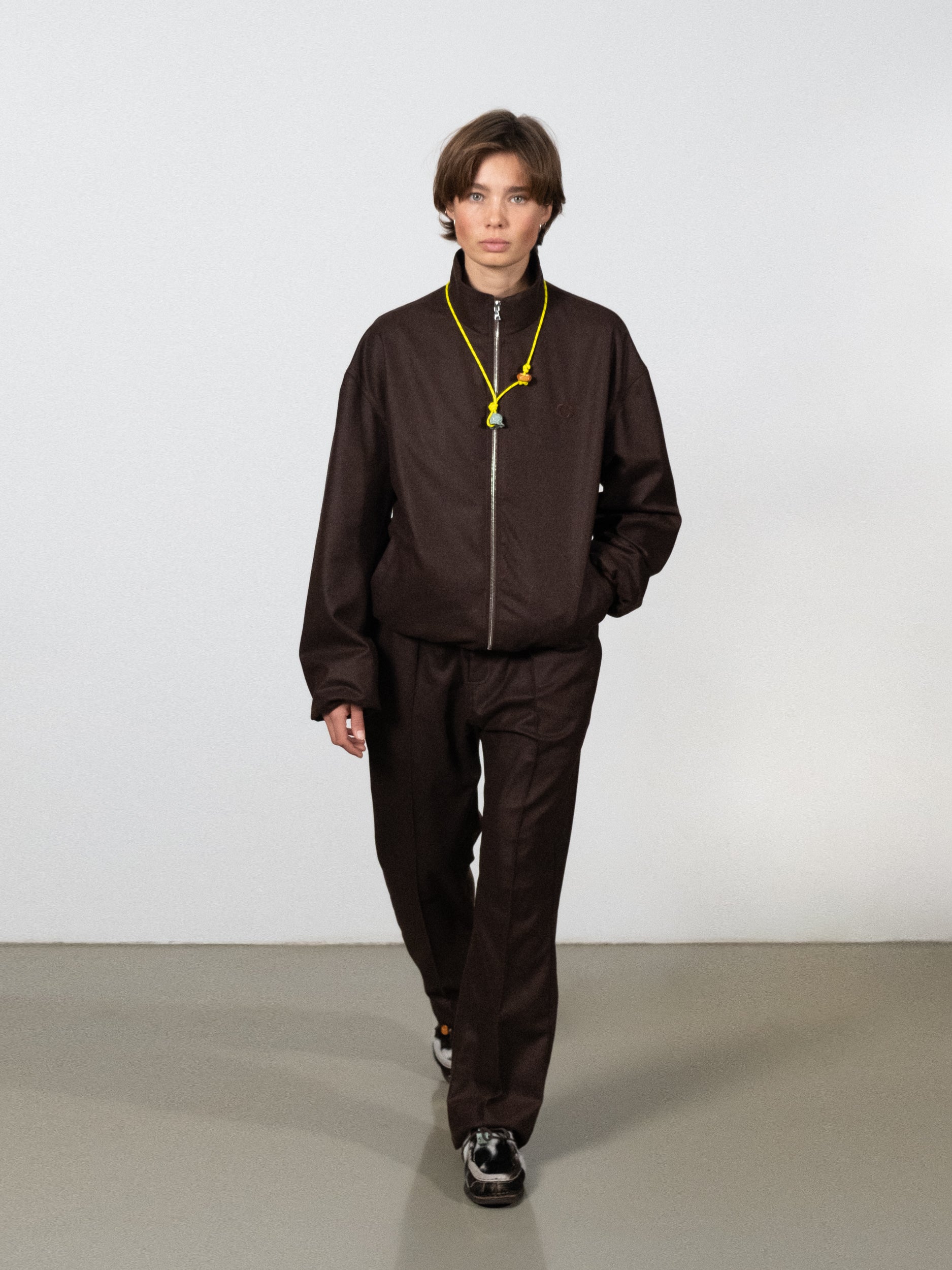 Woollen Flannel Track Jacket