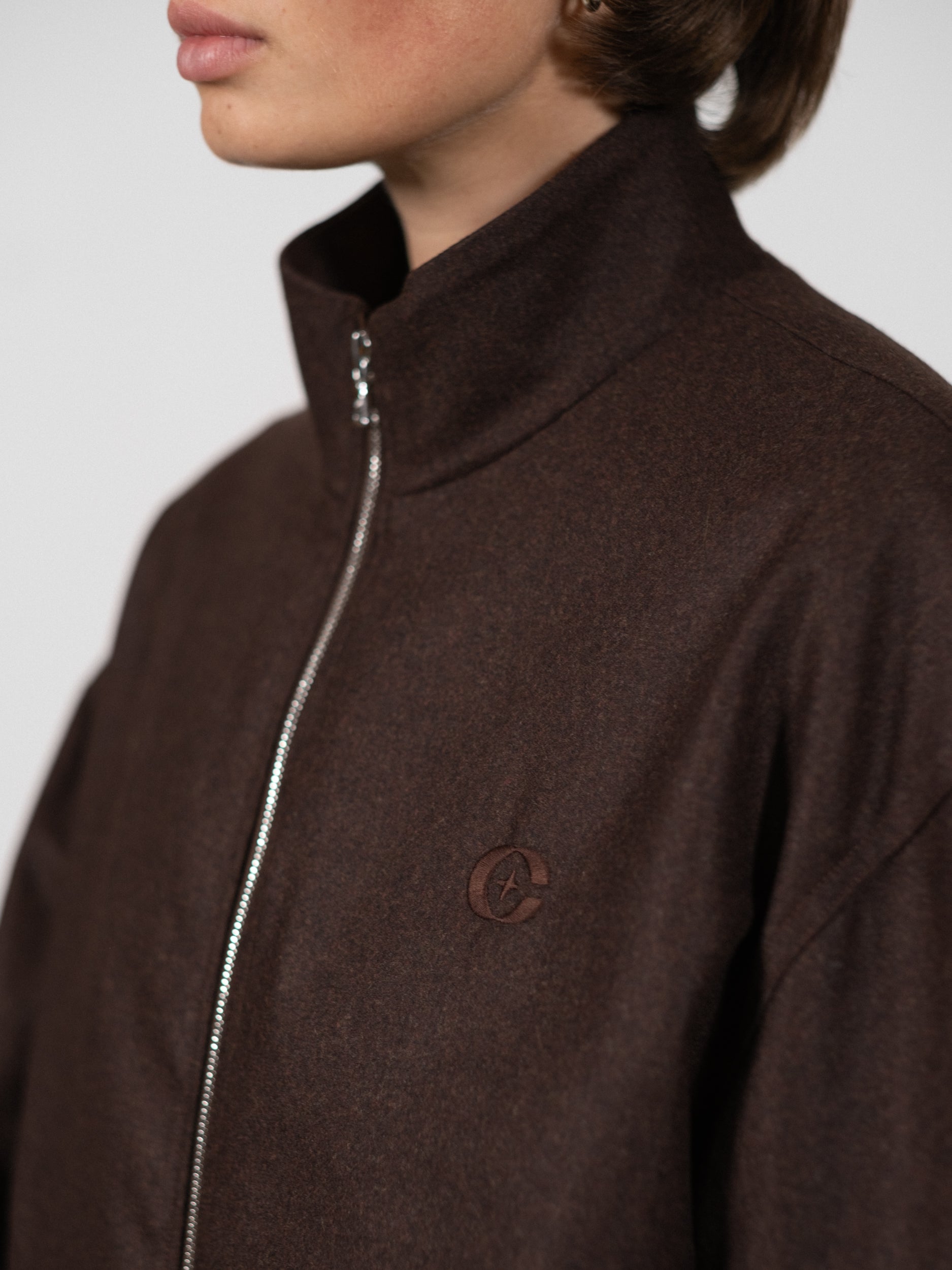 Woollen Flannel Track Jacket