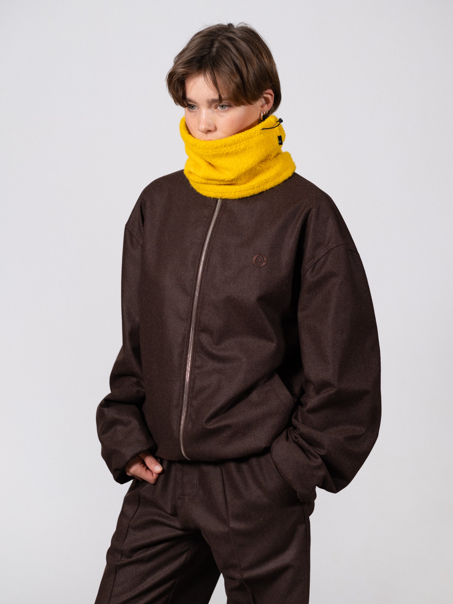 Woollen Flannel Track Jacket