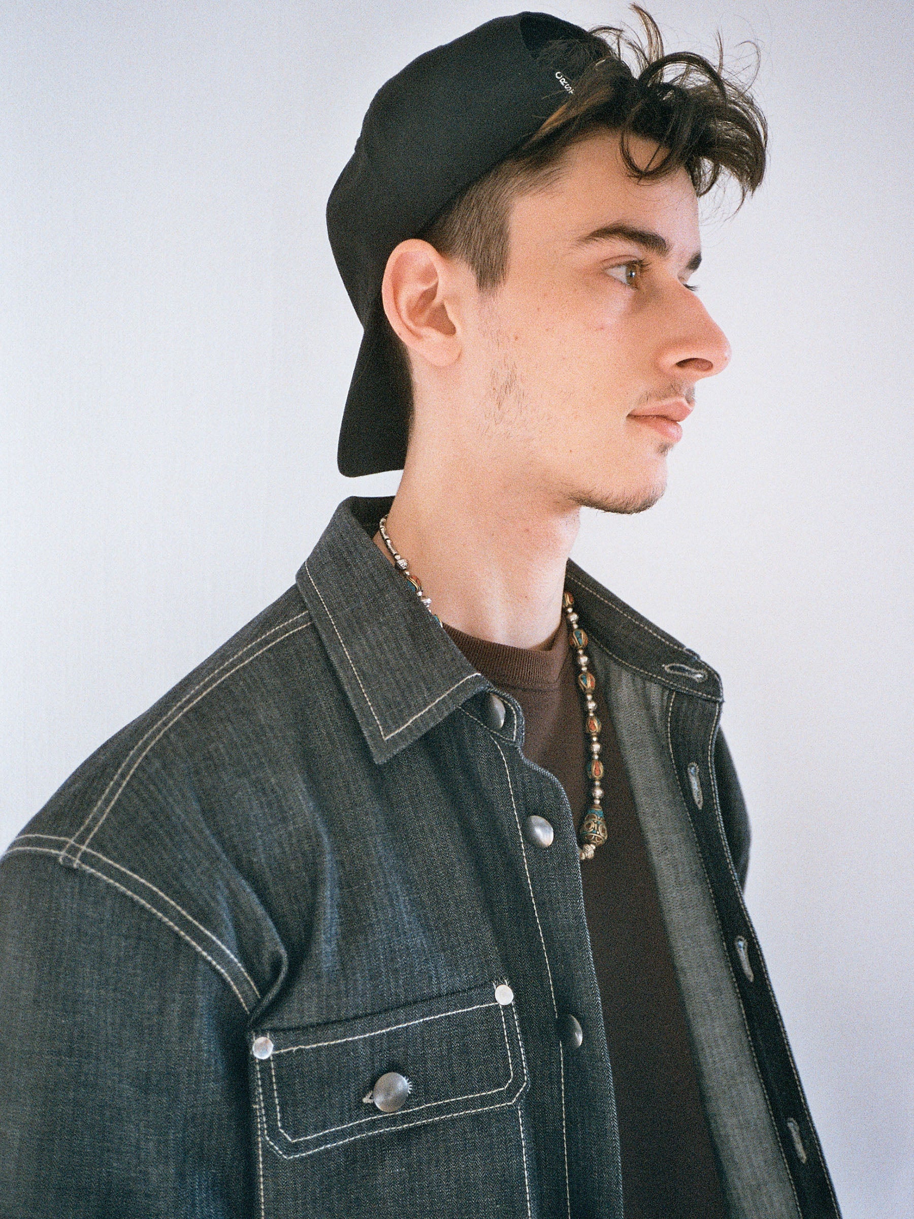 Herringbone Denim Trucker Jacket