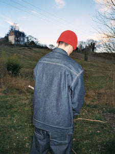 Herringbone Denim Trucker Jacket