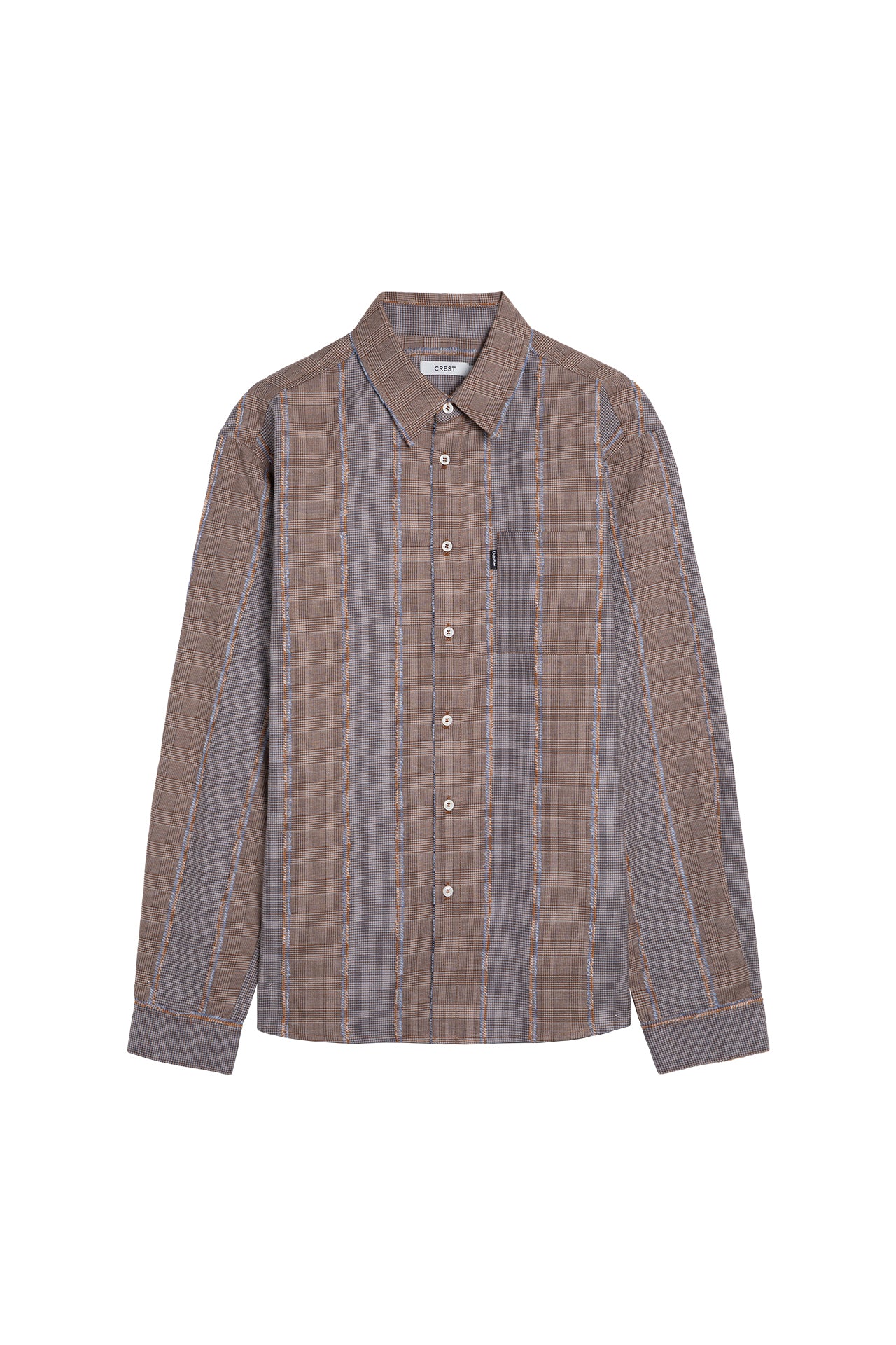 Reworked Houndstooth Long Sleeves Shirt